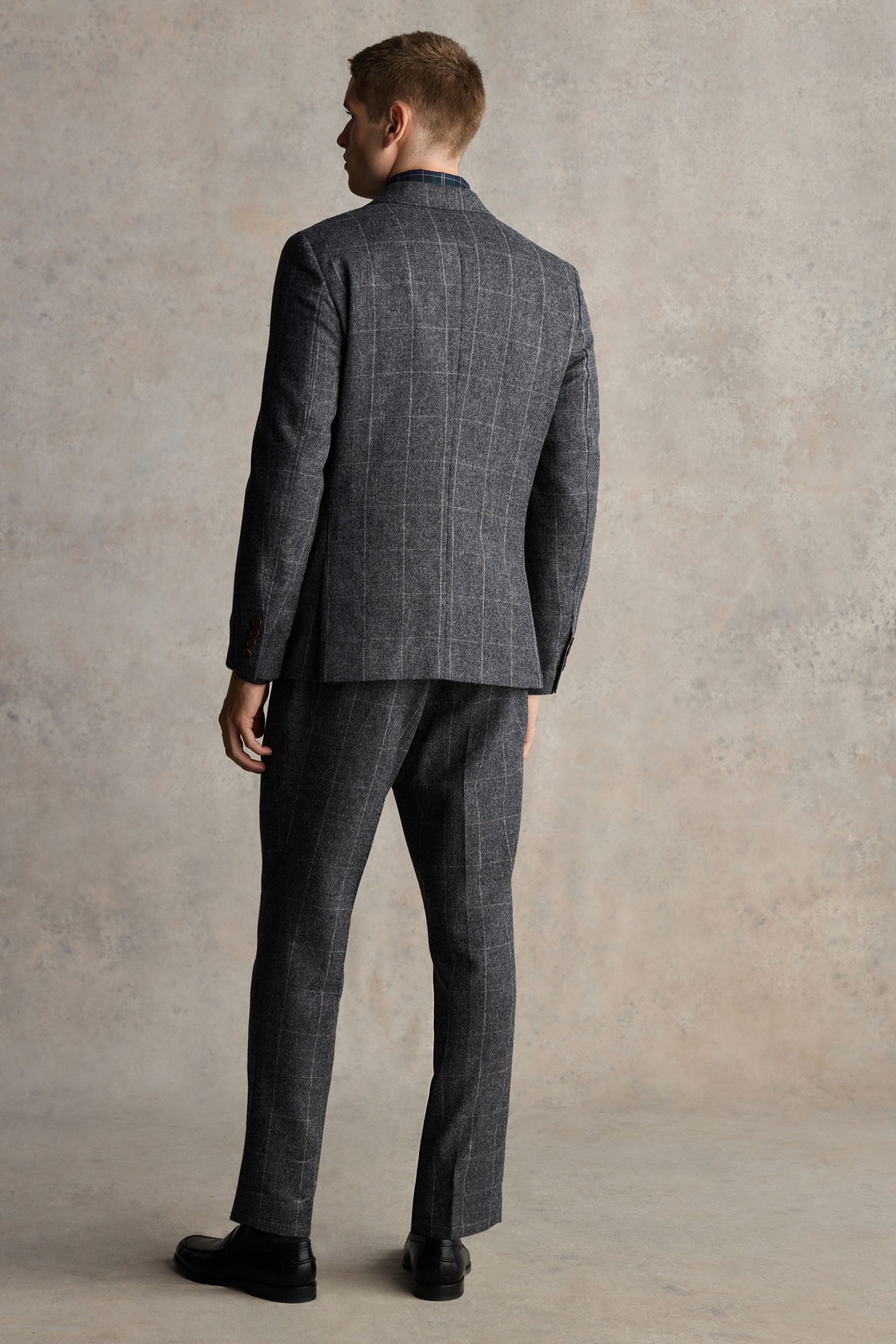 Buy Barbour Grey Slim Fit Check Suit Jacket from the Next UK online shop