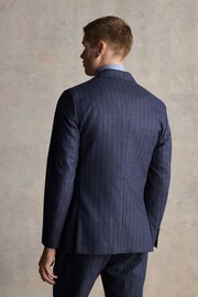 Barbour® Blue Slim Fit Stripe Suit Jacket - Image 3 of 7