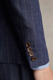 Barbour® Blue Slim Fit Stripe Suit Jacket - Image 4 of 7