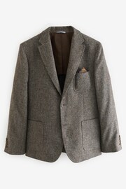 Barbour® Brown Slim Fit Textured Suit Jacket - Image 10 of 14