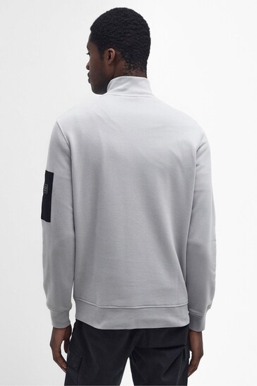Barbour® International Grey Alloy Half Zip Utility Sweatshirt
