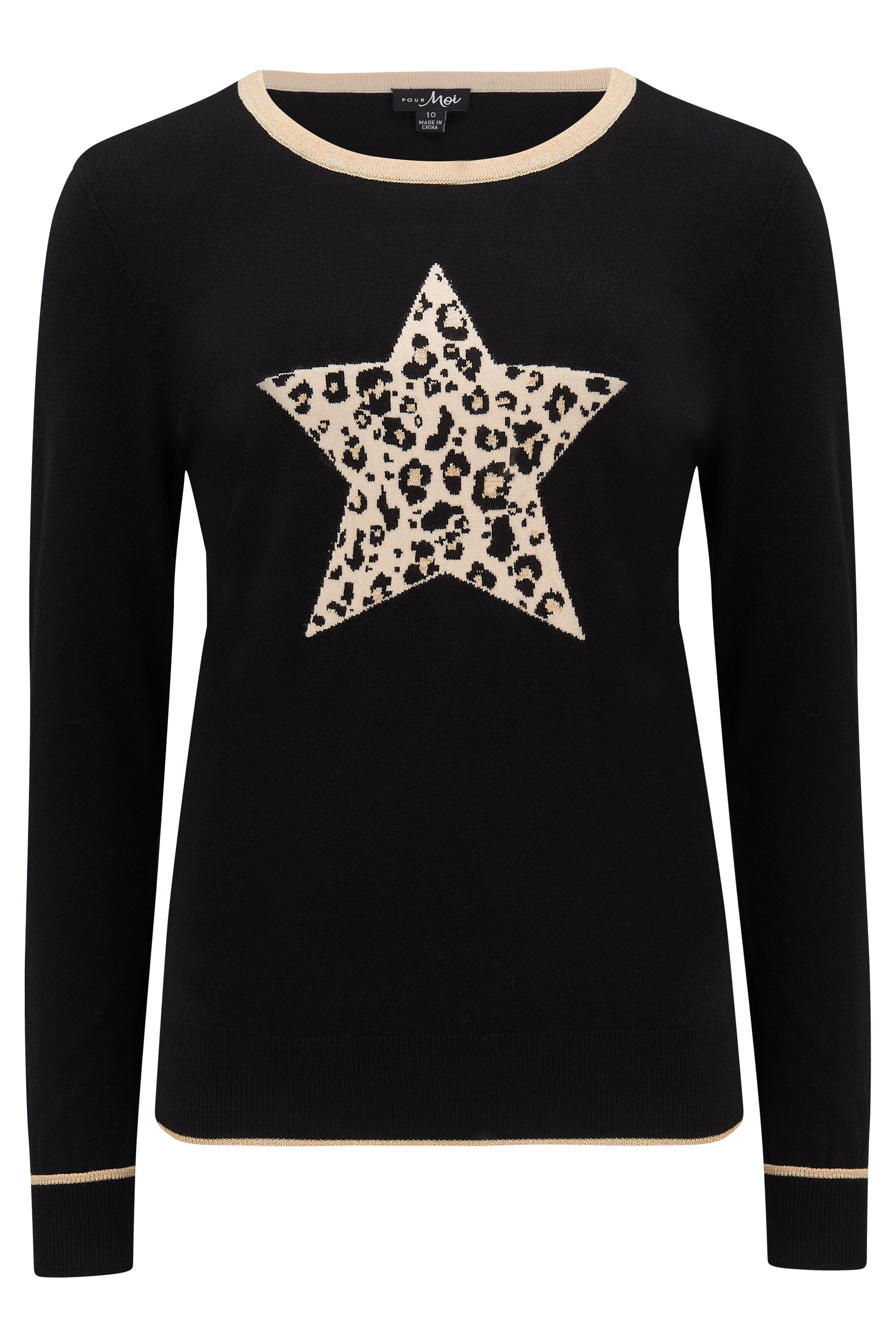 Animal print star jumper shop