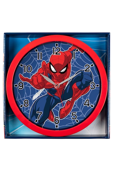 Peers Hardy Red Disney Marvel Spiderman Wall Clock