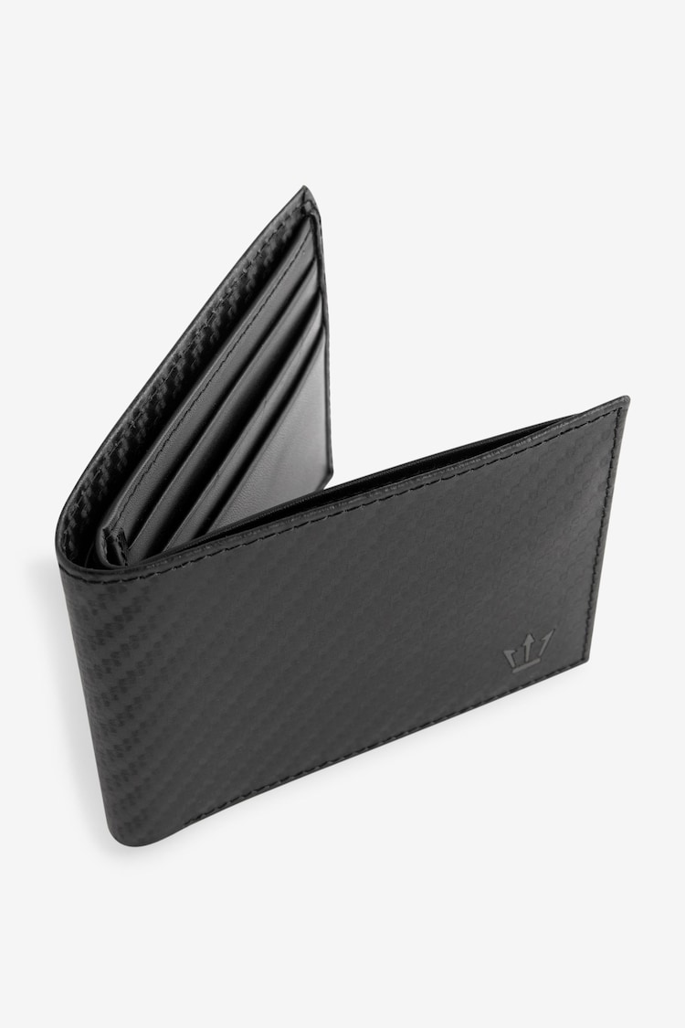 Black Carbon Print Wallet - Image 2 of 4