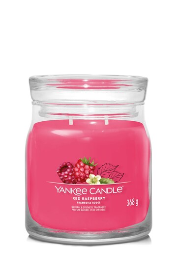 Yankee Candle Red Signature Medium Jar Raspberry Scented Candle