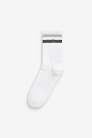 Black/White/Grey Arch Support Ankle Socks 3 Pack - Image 3 of 4