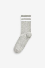 Black/White/Grey Arch Support Ankle Socks 3 Pack - Image 4 of 4
