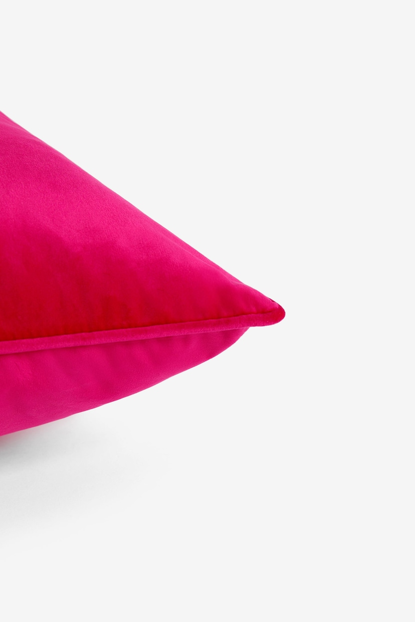 Fuchsia Pink 59 x 59cm Matte Velvet Cushion - Image 2 of 6