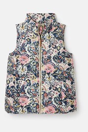 Joules Upperton Blue Paisley Print Showerproof Padded Gilet - Image 10 of 11