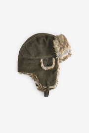 Khaki Green Cord Trapper Hat - Image 3 of 5