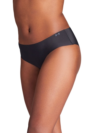 Under Armour Black No Show Pure Stretch Hipster Knickers 3 Pack