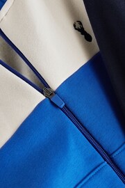 Cobalt Blue/White Colourblock Zip Through Hoodie (3-16yrs) - Image 3 of 3