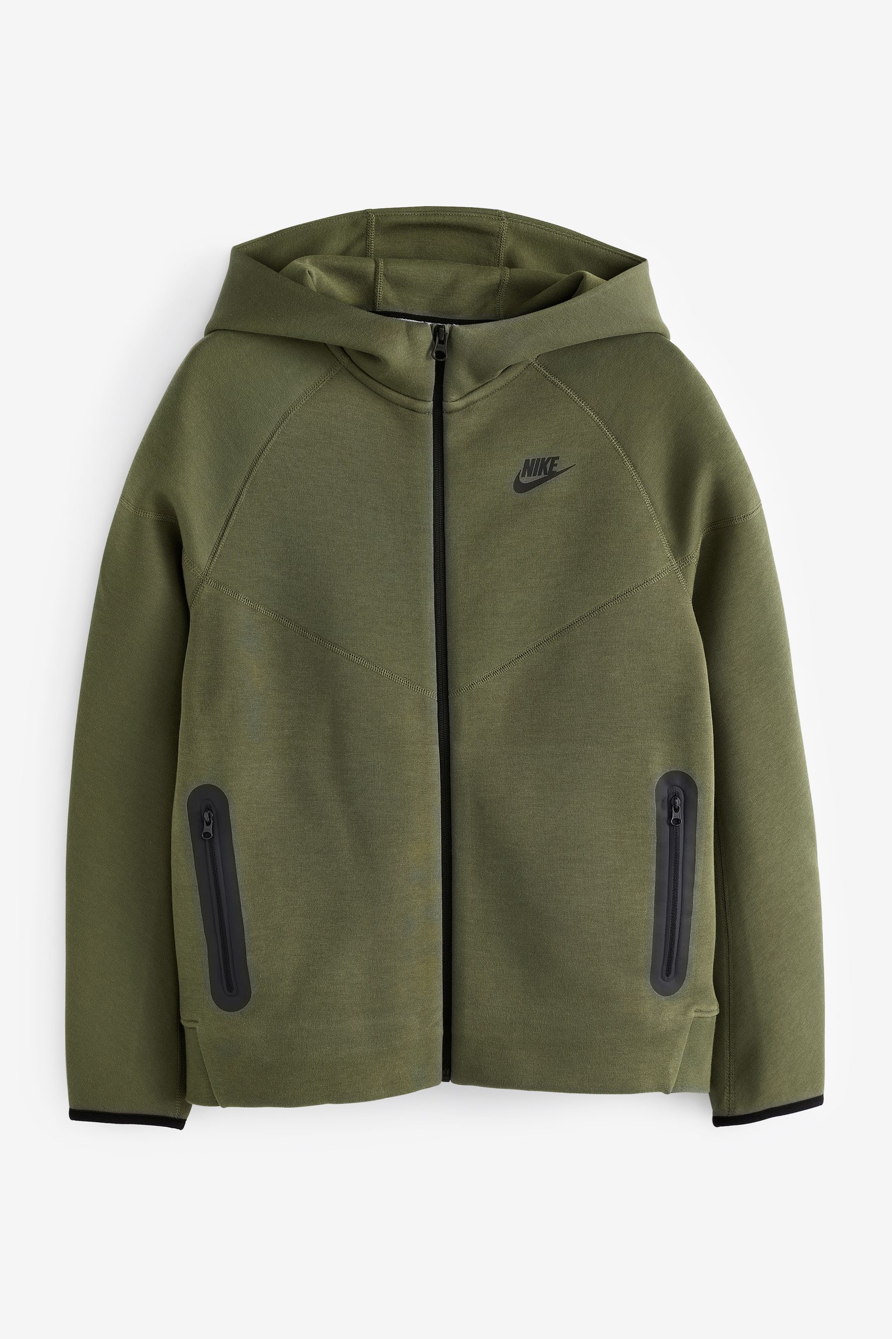 Buy Nike Olive Green Tech Fleece Zip Through Hoodie from Next Austria