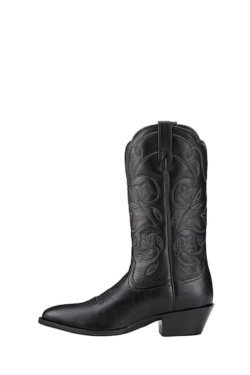 Ariat Heritage R Toe Western Black Boots