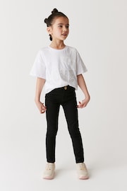 River Island Black Girls Molly Mid Rise Skinny Jeans - Image 2 of 4