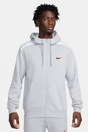 Nike Grey Sportswear Shoulder Blocking Hoodie - Image 1 of 7