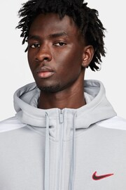 Nike Grey Sportswear Shoulder Blocking Hoodie - Image 4 of 7