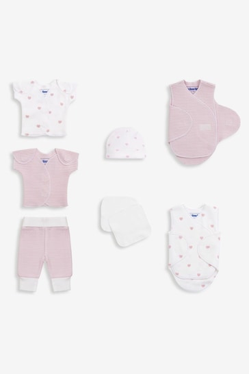 JoJo Maman Bébé Pink Premature Baby Heart Set