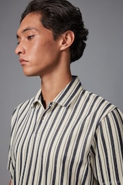 Navy/Ecru Vertical stripe Polo Shirt - Image 1 of 8