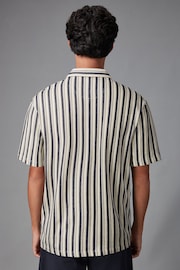 Navy/Ecru Vertical stripe Polo Shirt - Image 4 of 8