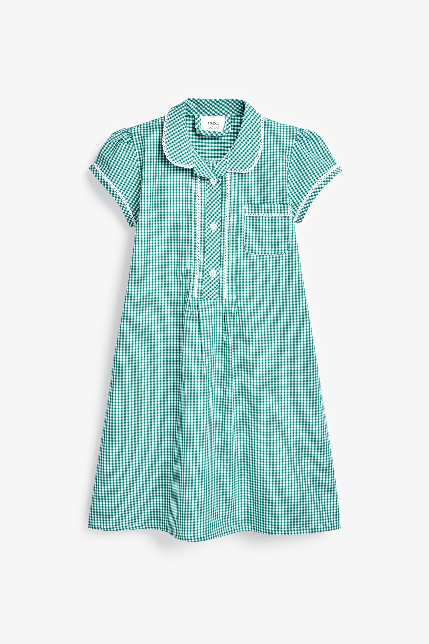 Girls green shop gingham school dress