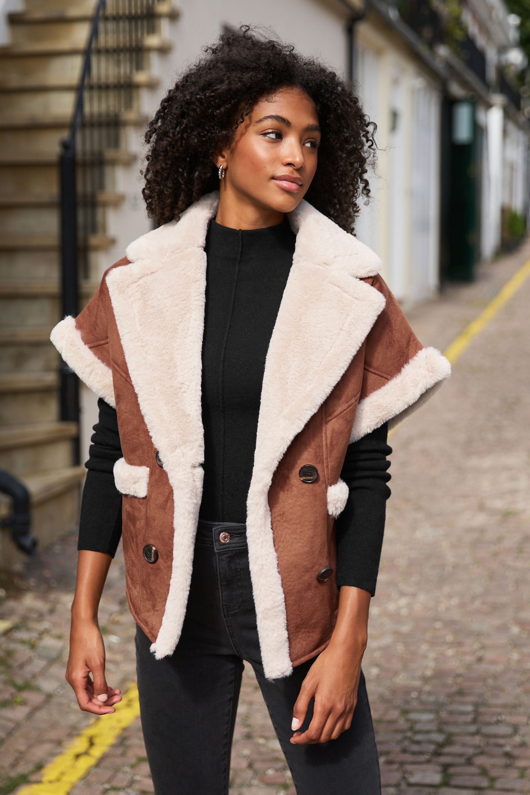Next tan coat top