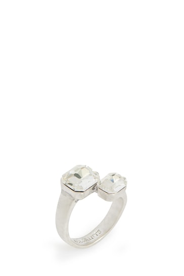 AllSaints Silver Tone Bypass Ring