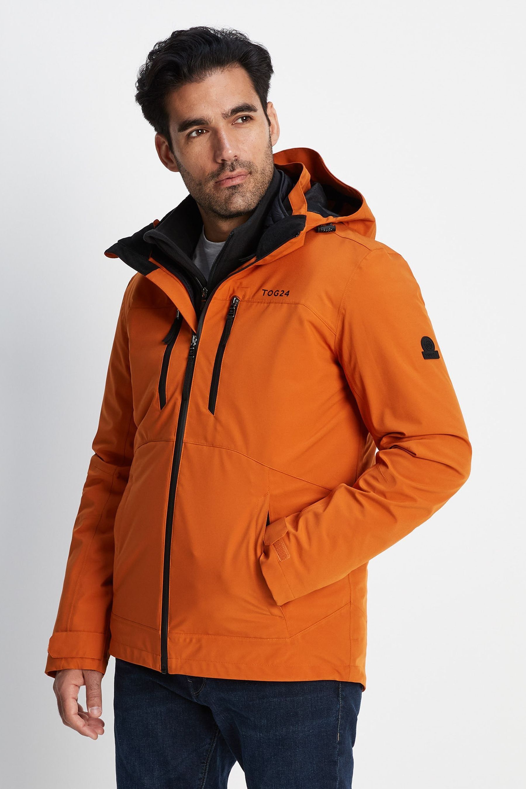 Buy Tog 24 Orange Denton Waterproof 3 in 1 Hooded Jacket from the Next UK online shop