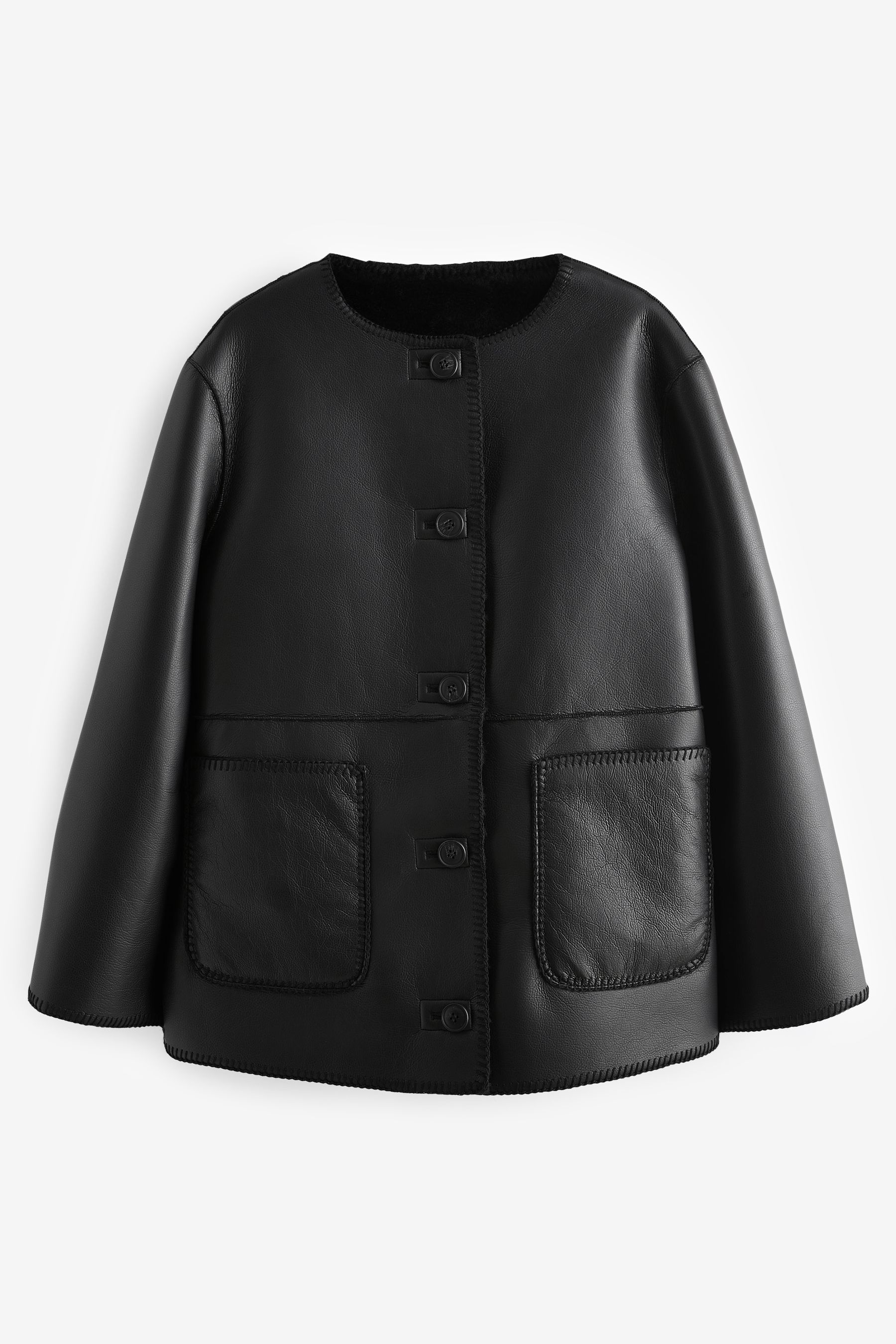 Next faux leather jacket hot sale