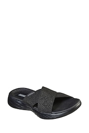 Skechers Black On-The-Go 600 Glistening Womens Sandals - Image 1 of 5