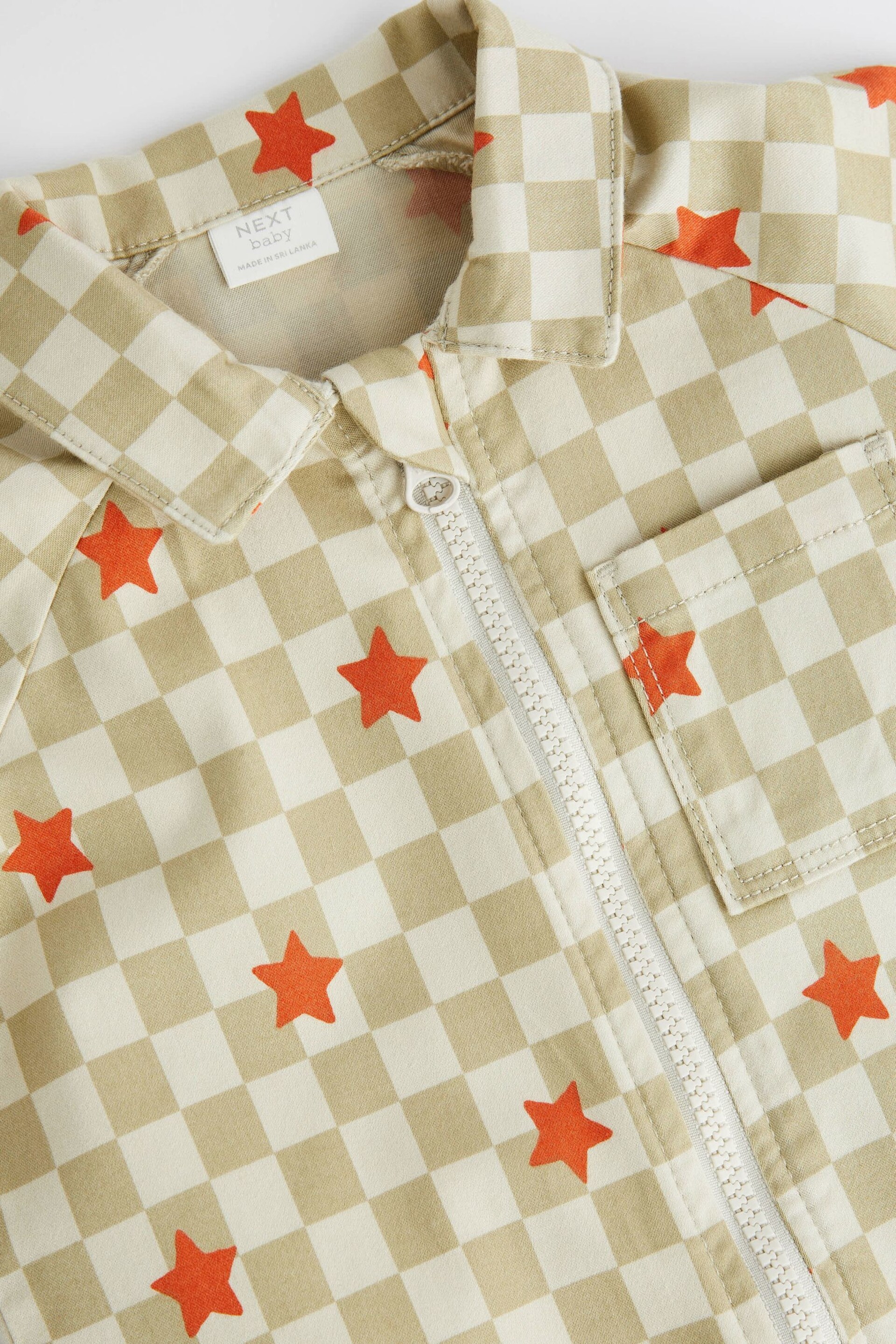Green Checkerboard Baby Utility Romper (0mths-2yrs) - Image 4 of 11