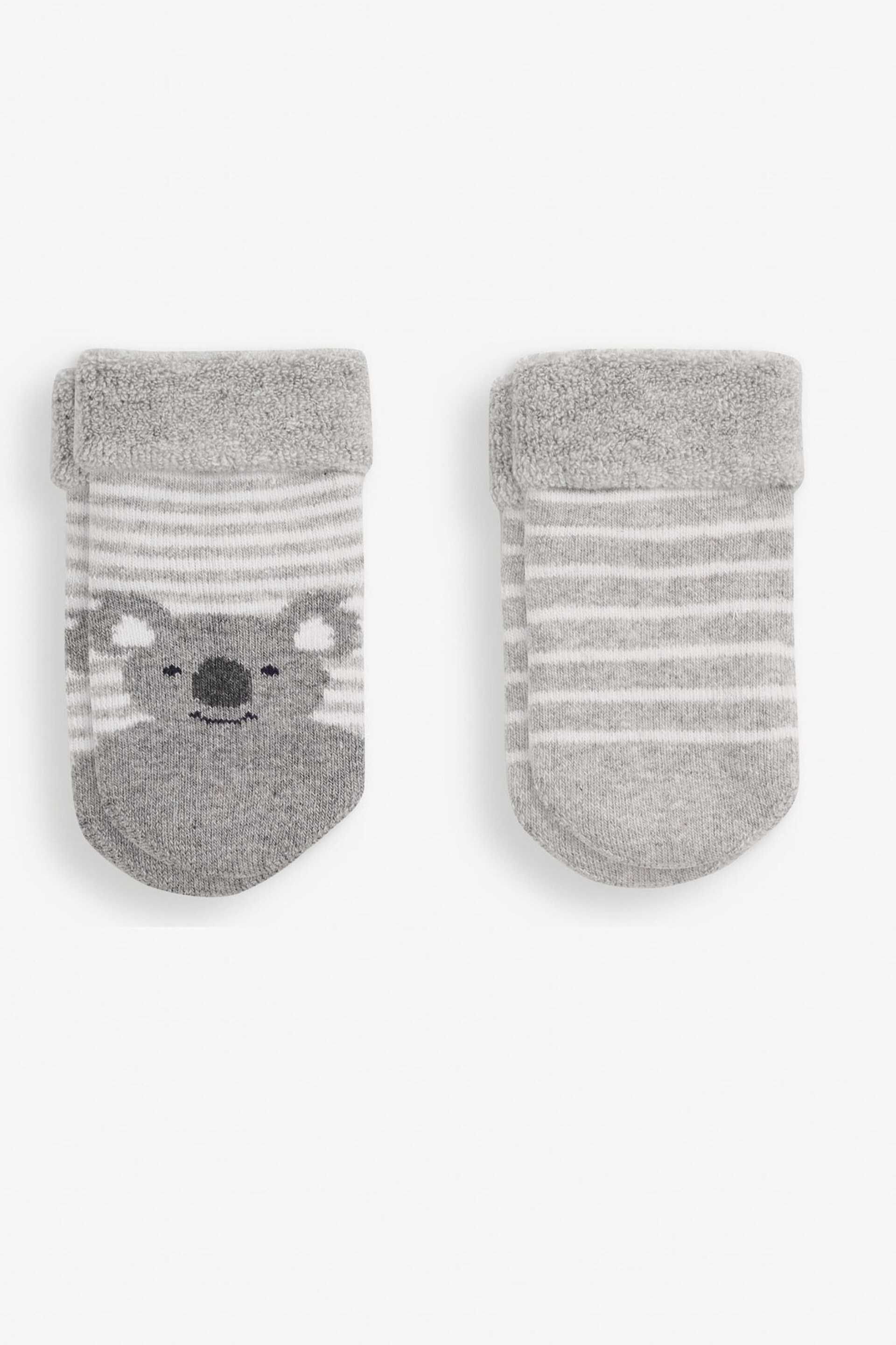 JoJo Maman Bébé Grey Koala 2-Pack Baby Socks - Image 1 of 1