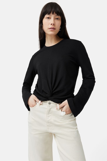 Jigsaw Knotted Front Long Sleeve Top