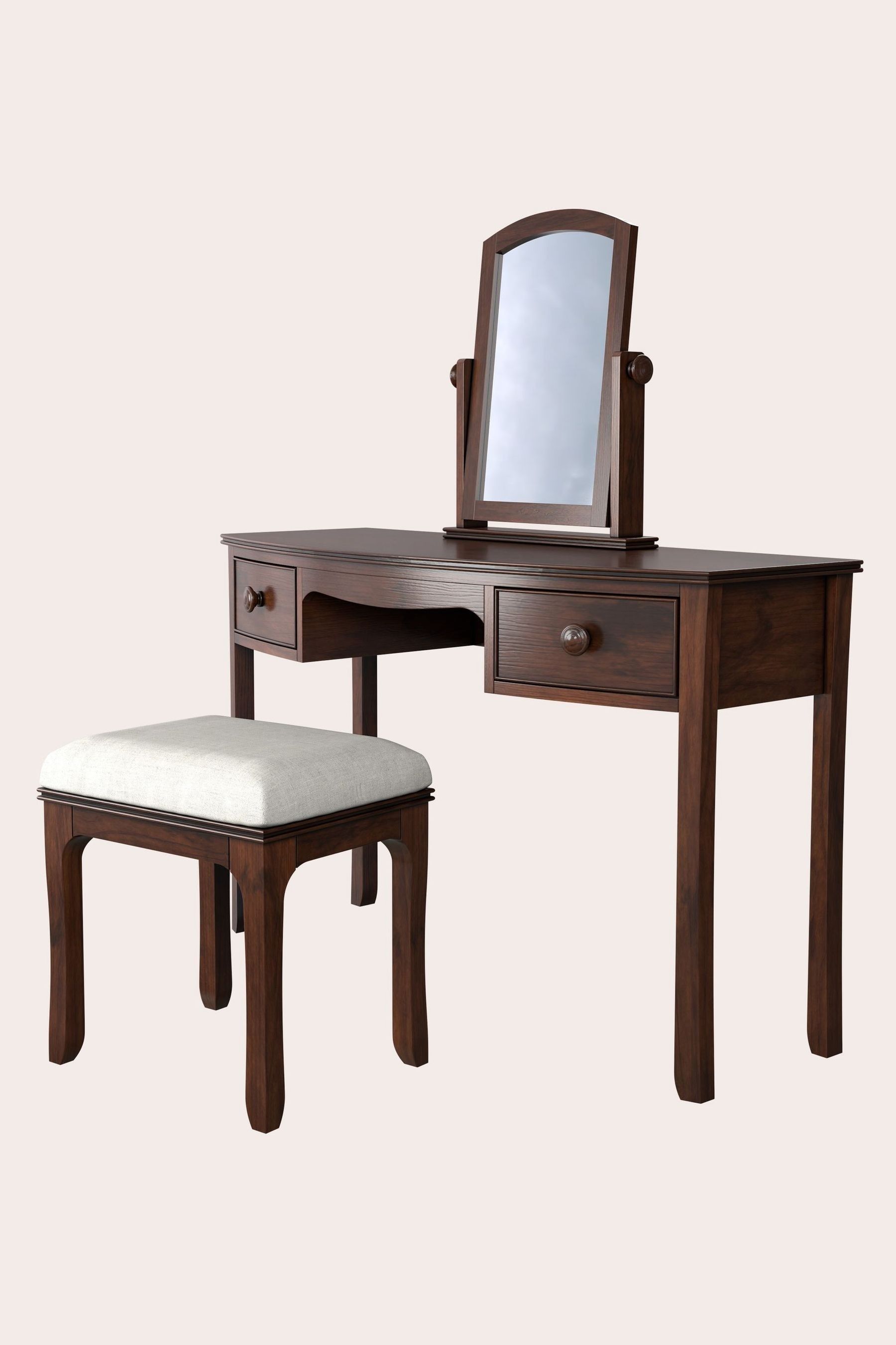 Buy Laura Ashley Dark Broughton 2 Drawer Dressing Table Set from