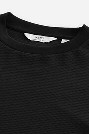 Black Textured T-Shirt - Image 7 of 8