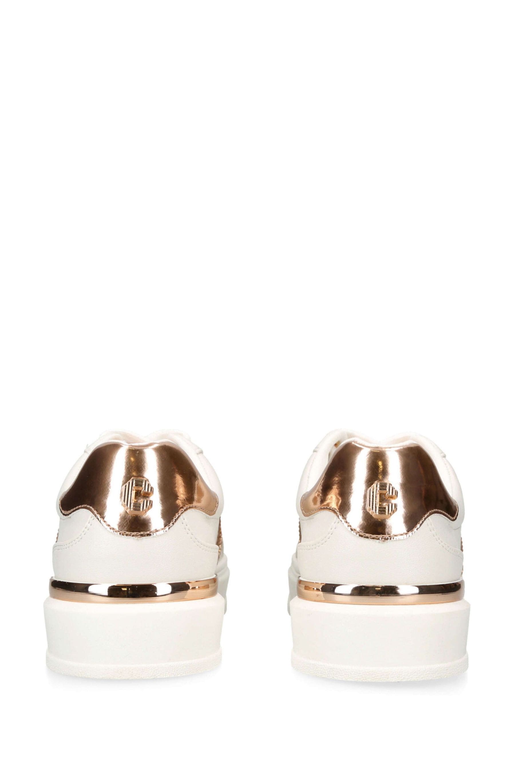 Carvela white store and gold trainers