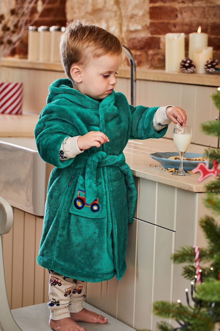 JoJo Maman Bébé Green Digger Dressing Gown - Image 2 of 5