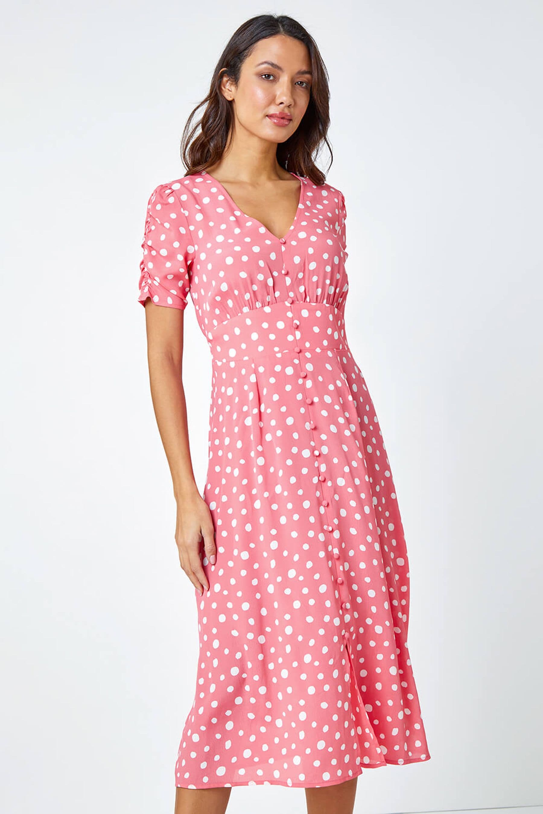 Pink polka dress shop