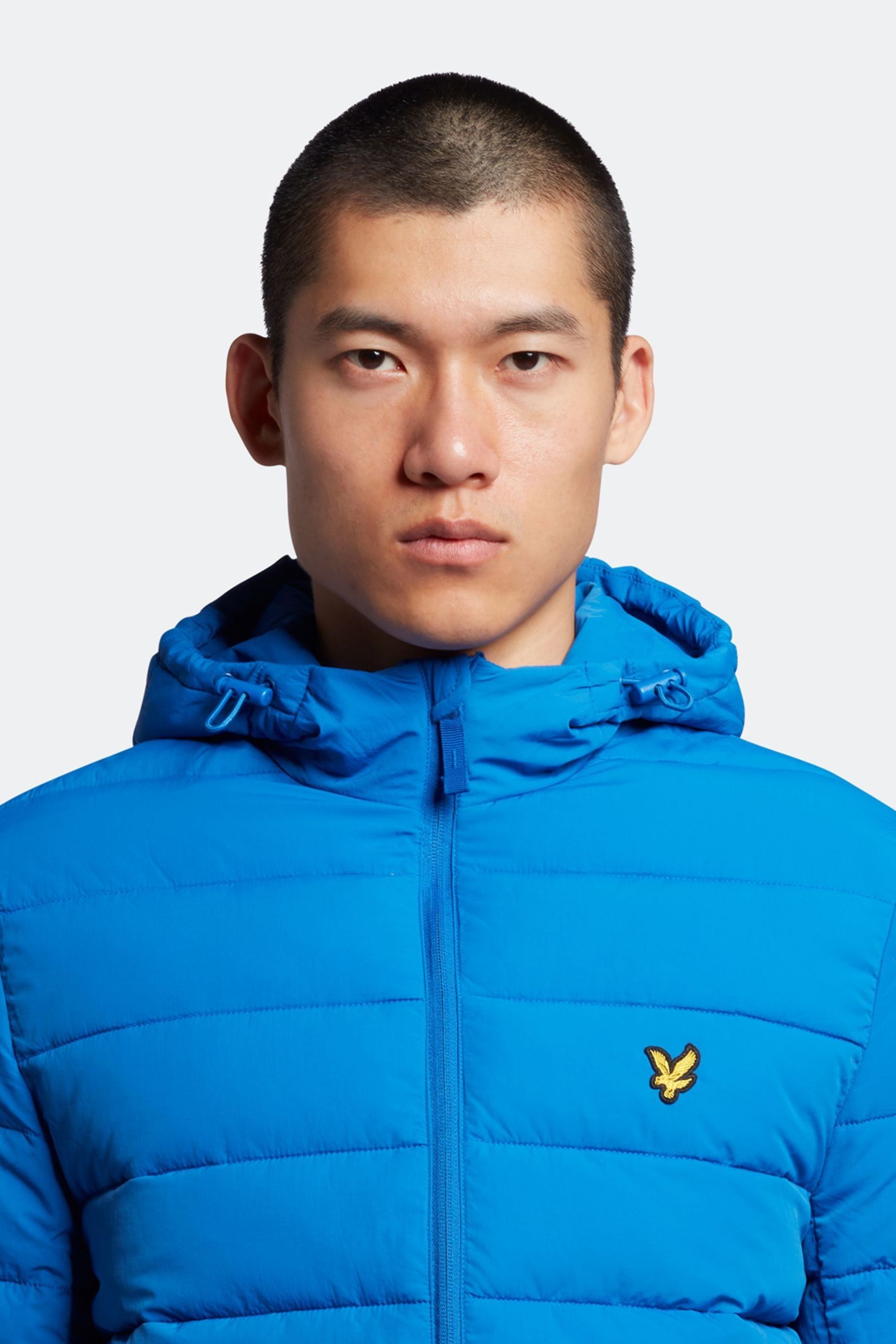 Lyle and scott blue puffer jacket online