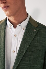 Green Trimmed Check Blazer - Image 5 of 12