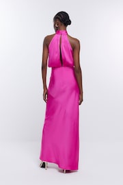 River Island Pink Halter Bridesmaid Dress - Image 2 of 5