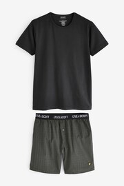 Lyle and Scott Kyle Black T-Shirt And Short Set - Image 2 of 7