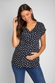 JoJo Maman Bébé Navy Spot Maternity Blouse - Image 1 of 7