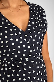 JoJo Maman Bébé Navy Spot Maternity Blouse - Image 6 of 7