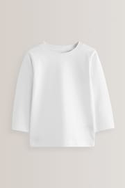 White 5 Pack Long Sleeve T-Shirts (3mths-7yrs) - Image 2 of 3