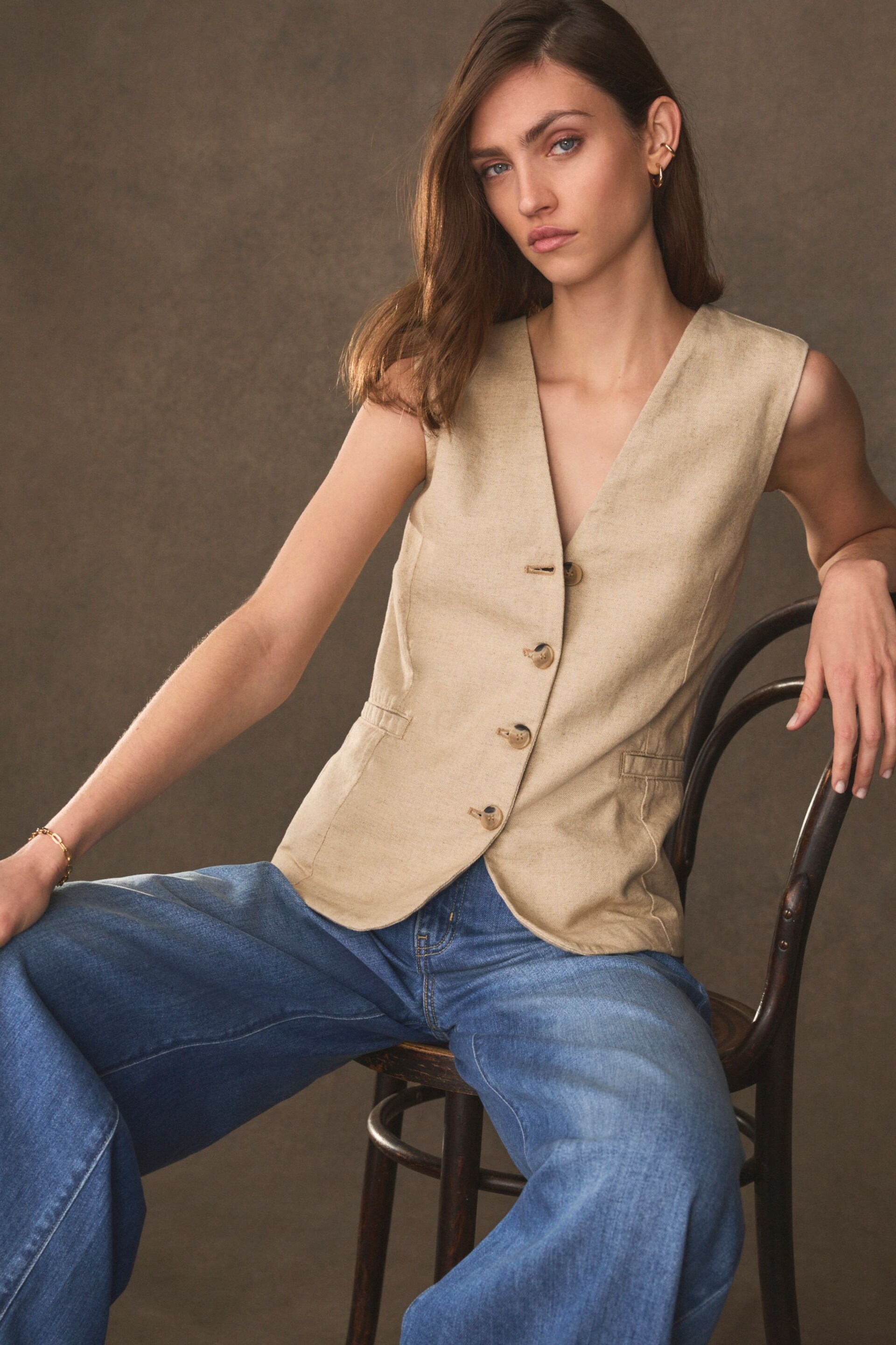 Neutral Premium Waistcoat - Image 1 of 9