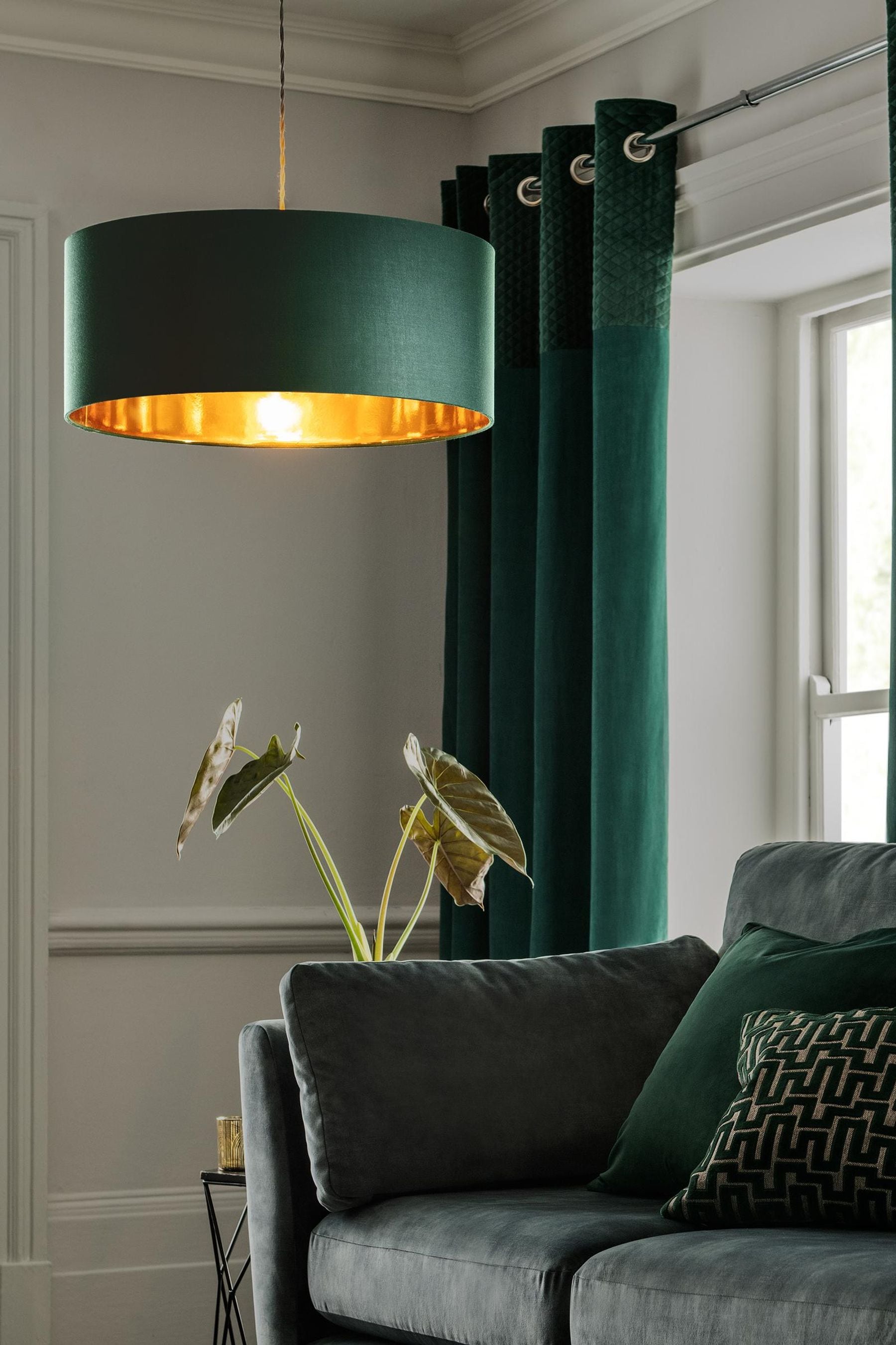Buy Green Rico Easy Fit Shade Drum Ceiling Light from the Next UK online shop