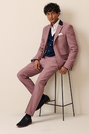 Pink Skinny Fit Check Suit Jacket - Image 2 of 11