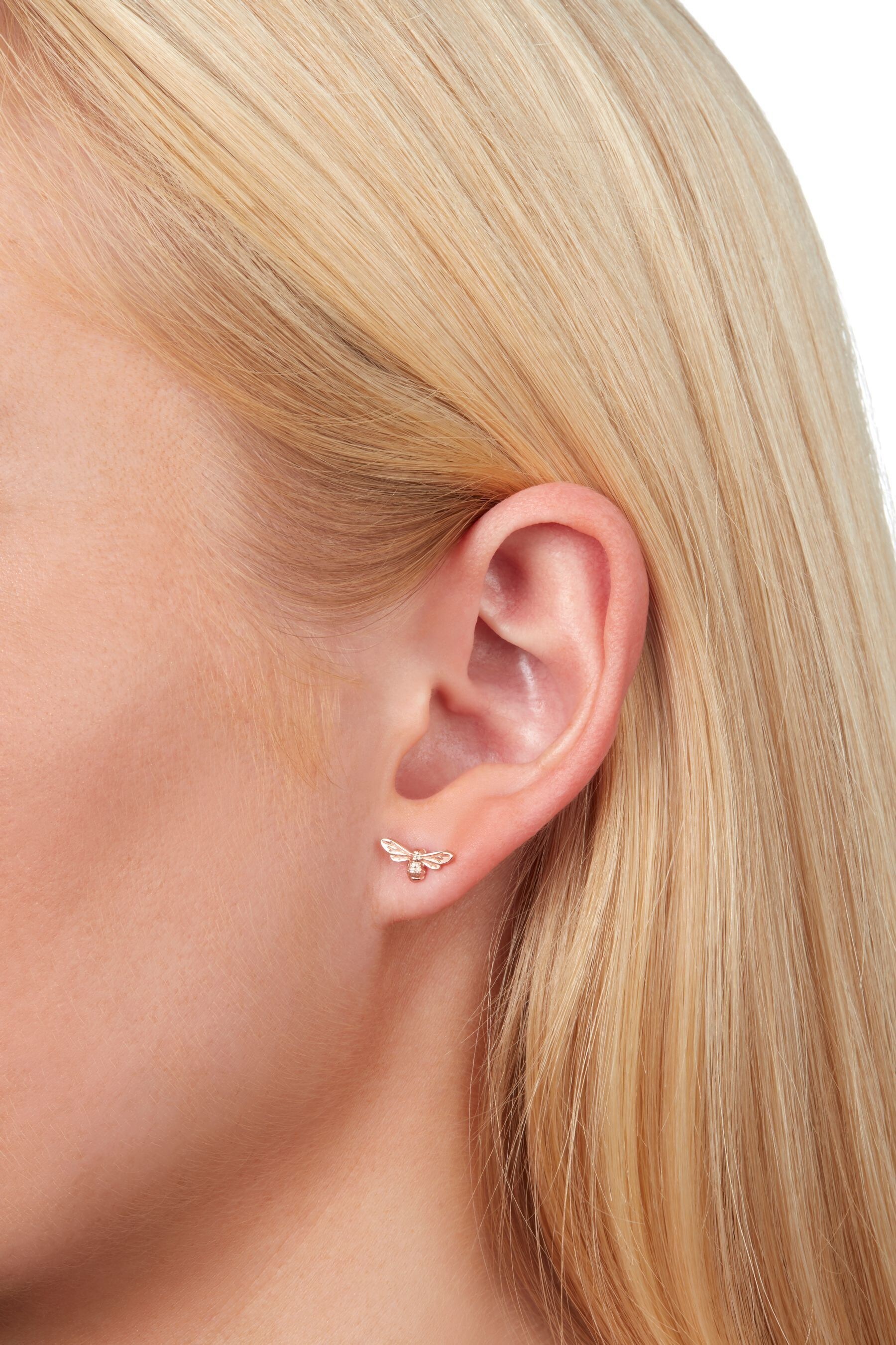 Olivia burton rose best sale gold bee earrings