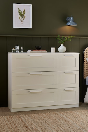 Natural Flynn 6 Drawer Chest of Drawers